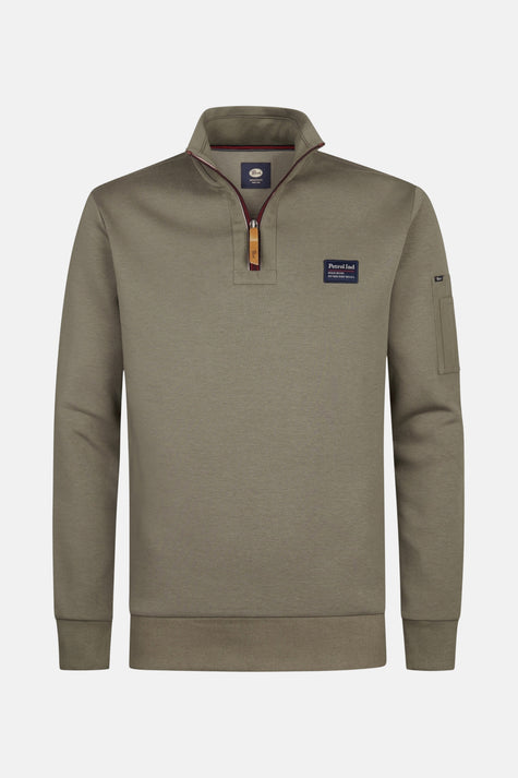 Men Sweater Collar Zip