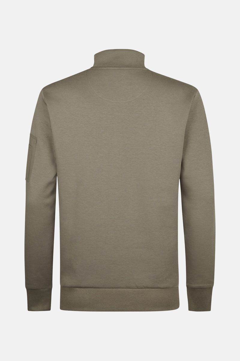 Men Sweater Collar Zip