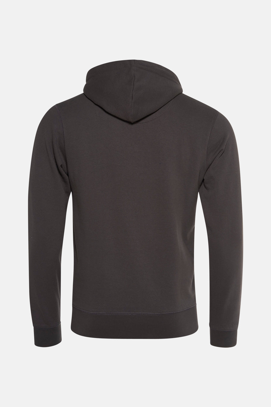 Grijze Petrol Industries® rits-sweatshirt, achterkant, met capuchon.