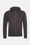 Grijze bodywarmer van Petrol Industries® met capuchon met trekkoord en ritssluiting middenvoor.