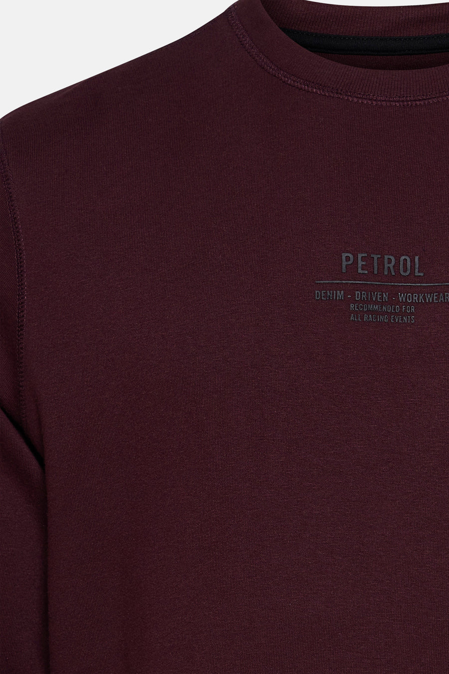 Bordeaux sweatshirt van Petrol Industries, met opdruk en ronde hals.