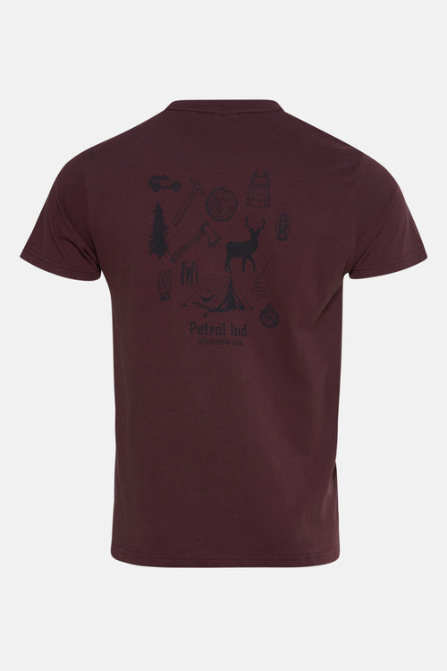 T-shirt met korte mouwen - bordeaux