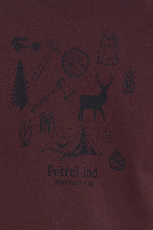 T-shirt met korte mouwen - bordeaux