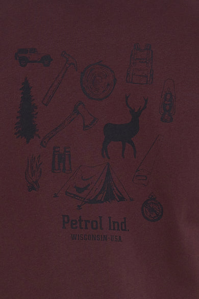 T-shirt met korte mouwen - bordeaux