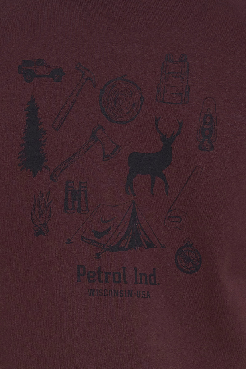 T-shirt met korte mouwen - bordeaux