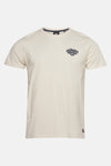 Ecru T-shirt met korte mouwen van Petrol Industries, met een opdruk op de borst.