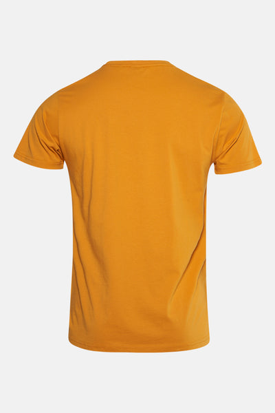 T-shirt à manches courtes jaune de Petrol Industries, vue de dos, uni.
