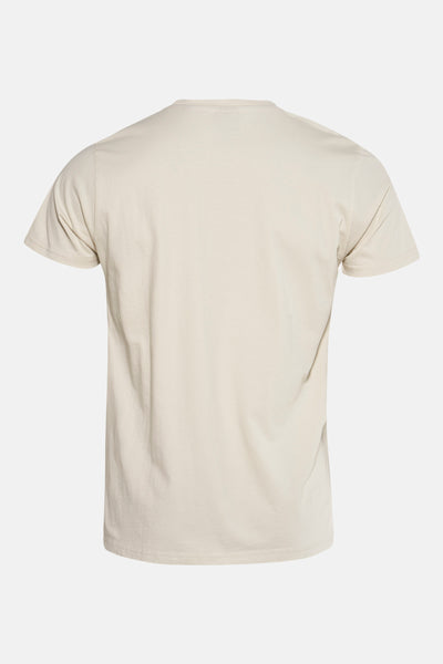 T-shirt à manches courtes écru de Petrol Industries, vue arrière sur fond uni.