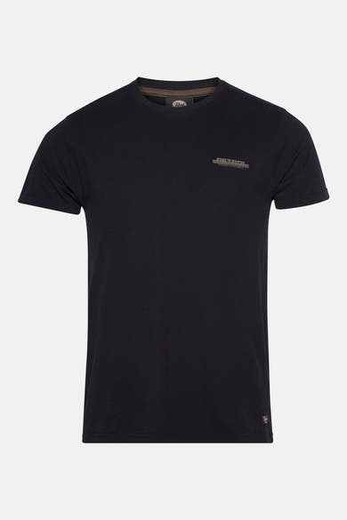 Zwart T-shirt met korte mouwen van Petrol Industries®, met discreet logo op de voorkant.