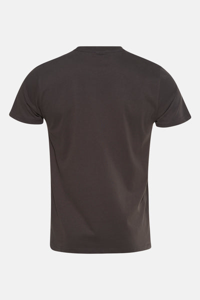 T-shirt gris à manches courtes de Petrol Industries, vue arrière, encolure ras du cou simple.