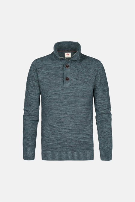 Pull met rolkraag - Storm Blue