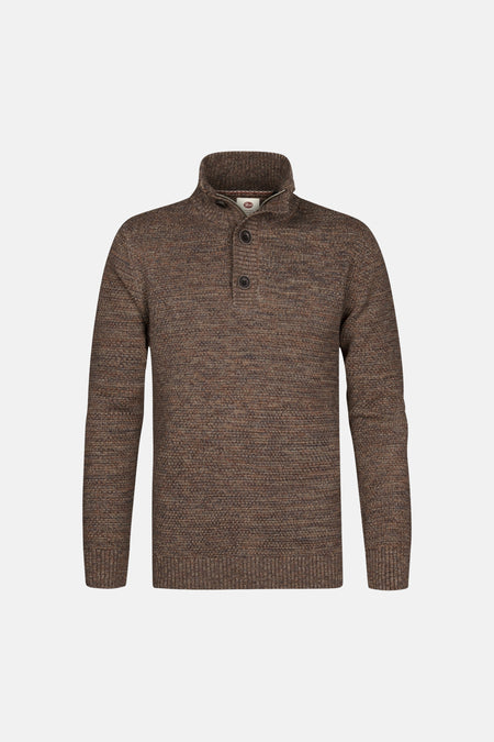 Pull met rolkraag - Saddle Brown