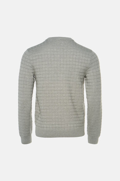 Pull col O - gris