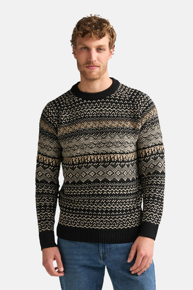 Pull col rond noir - Petrol Industries®
