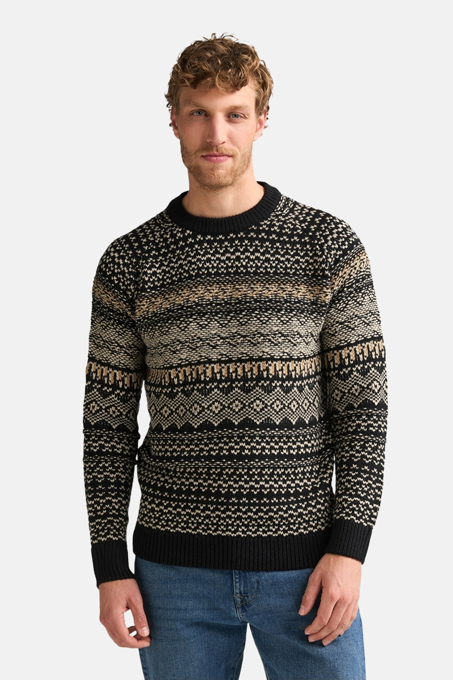 Pull col rond noir - Petrol Industries®