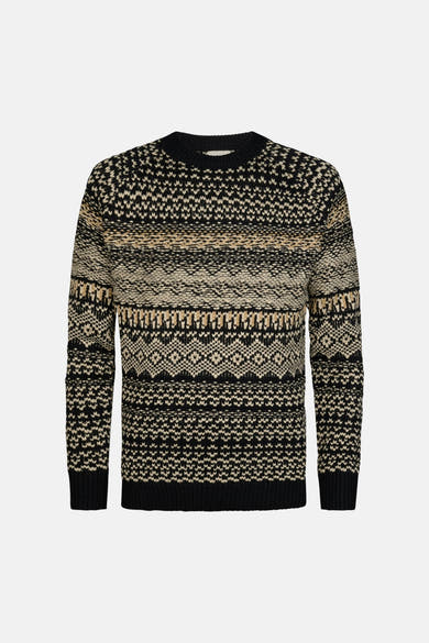 Pull col rond noir - Petrol Industries®