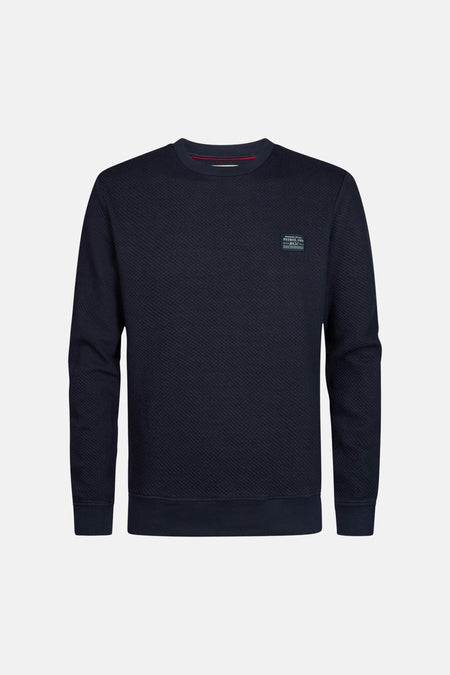 Sweater met ronde hals blauw - Petrol Industries®