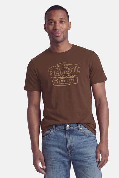 T-shirt met korte mouwen - bruin