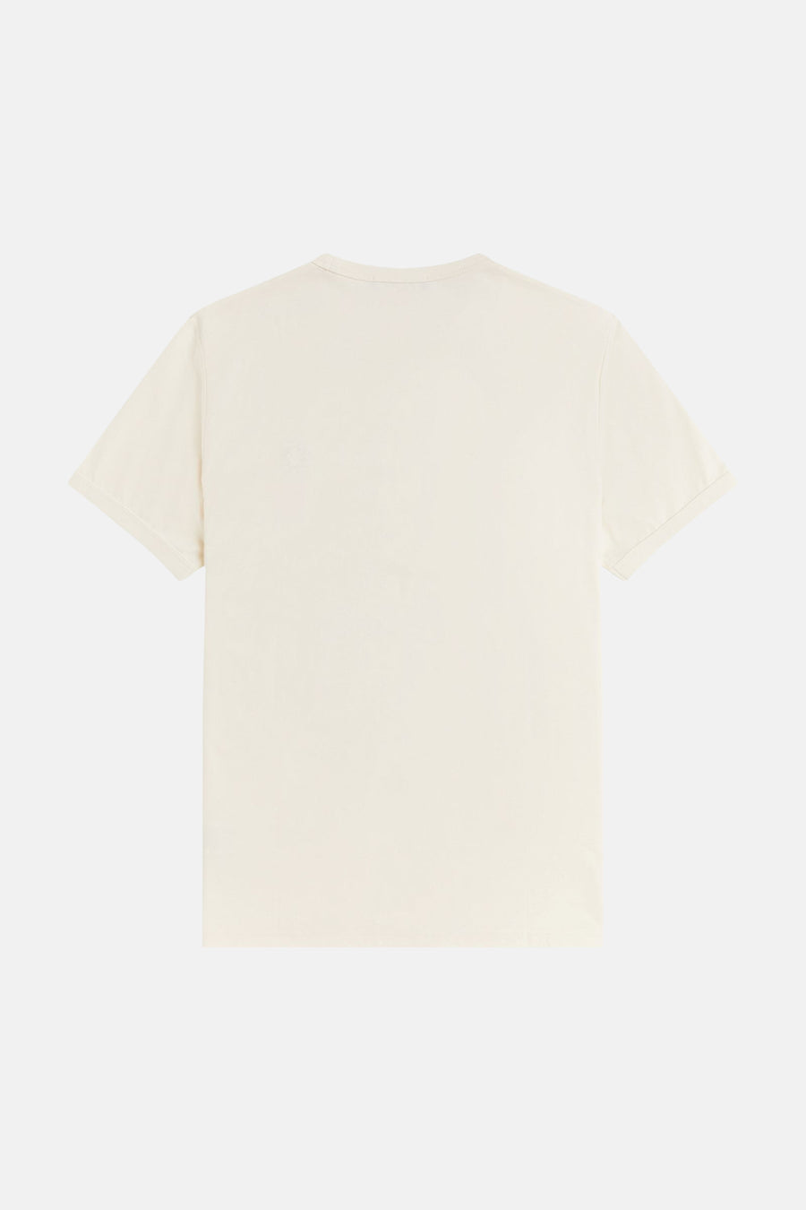 Ecru T-shirt met korte mouwen van FRED PERRY, effen achterkant.
