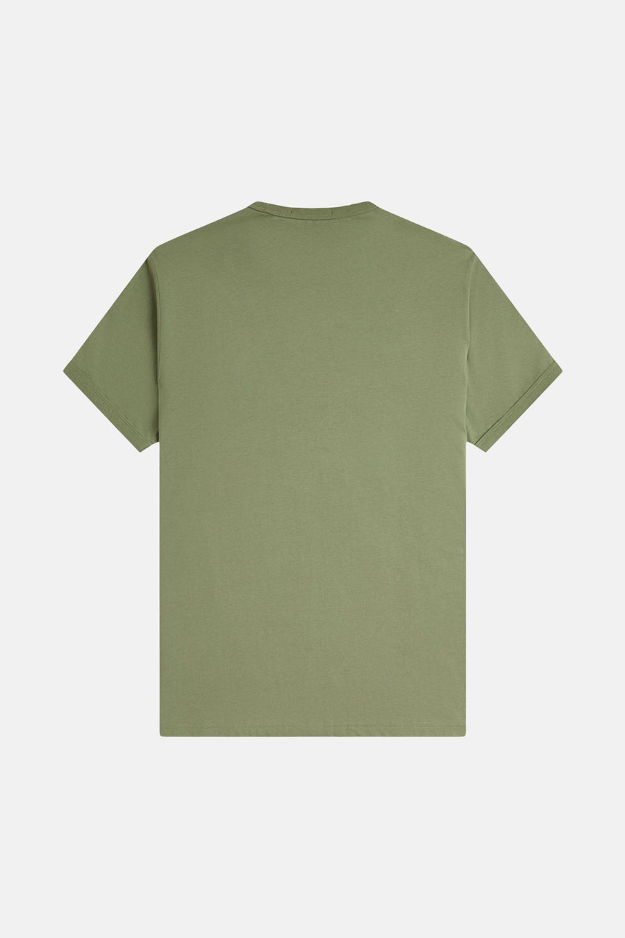 T-shirt olive à manches courtes de FRED PERRY, uni, vue de dos.
