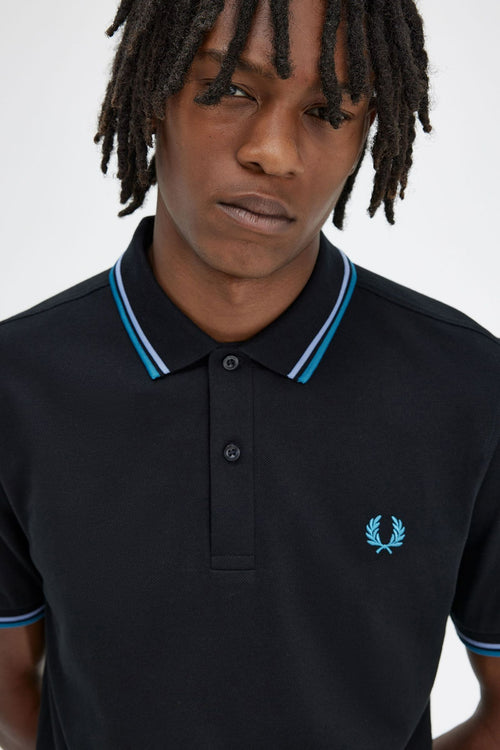 	Heren tops polo korte mouw Blauw - FRED PERRY