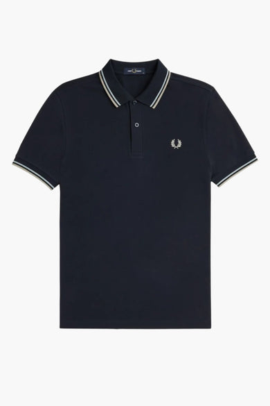 Heren tops polo korte mouw Bleu - FRED PERRY