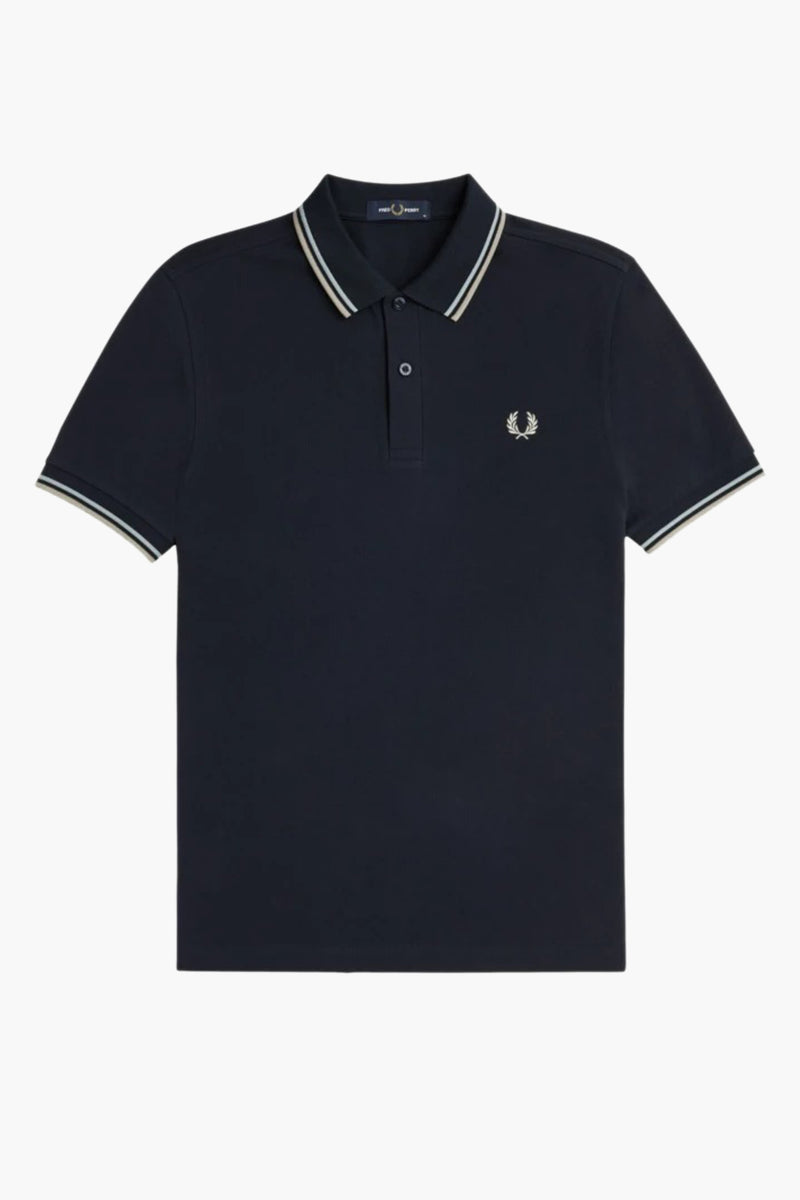 Heren tops polo korte mouw Bleu - FRED PERRY