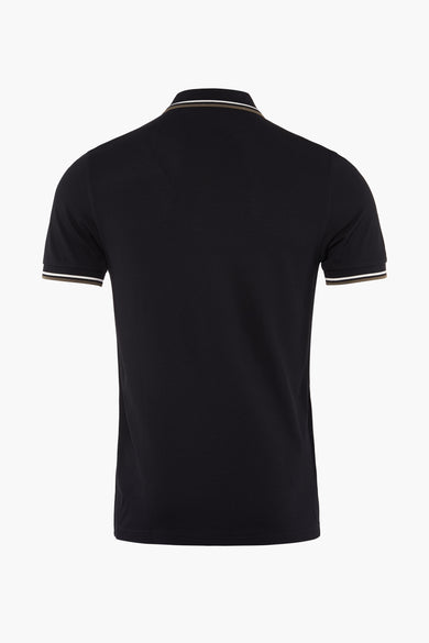 Heren tops polo korte mouw Noir - FRED PERRY