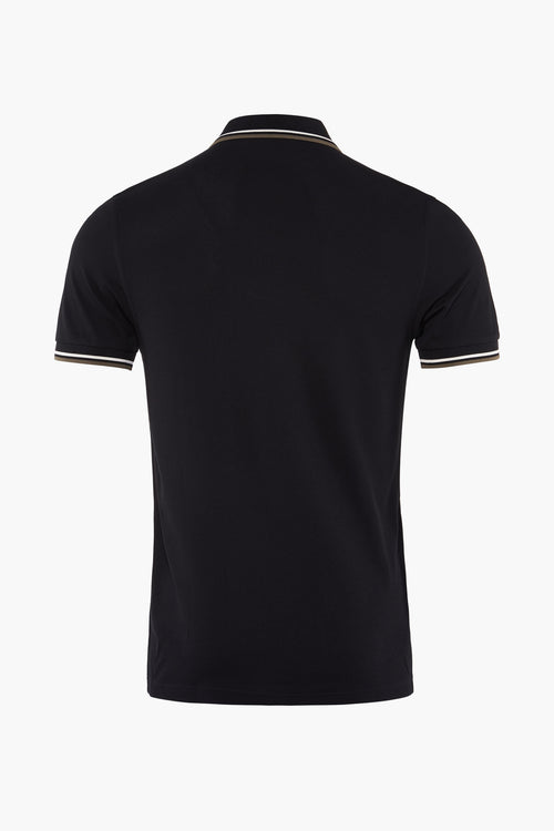 Heren tops polo korte mouw Noir - FRED PERRY
