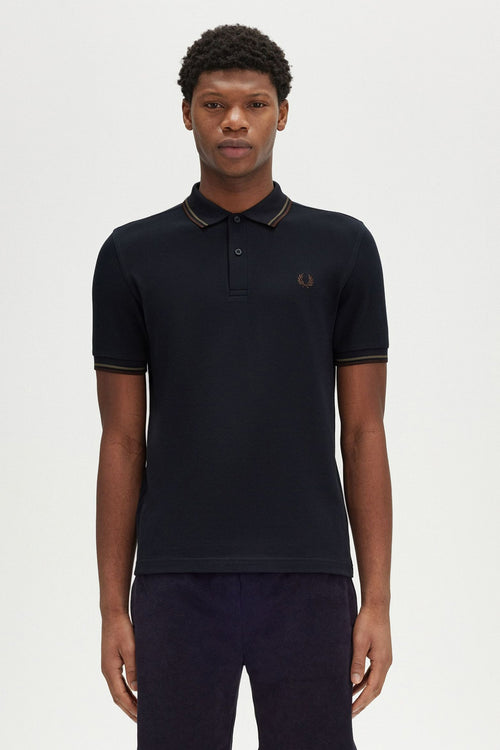 	Heren tops polo korte mouw Blauw - FRED PERRY