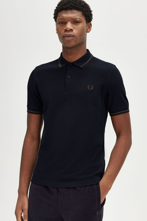 	Heren tops polo korte mouw Blauw - FRED PERRY