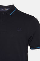 Heren tops polo korte mouw Bleu - FRED PERRY