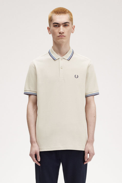	Heren tops polo korte mouw Beige - FRED PERRY