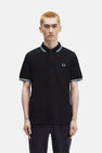 Heren tops polo korte mouw Noir - FRED PERRY