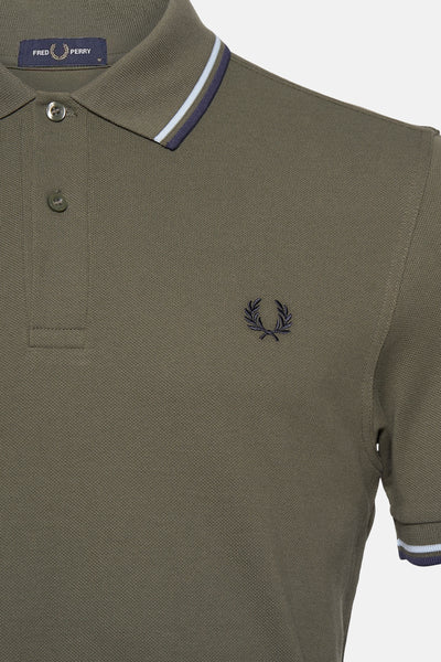 Heren tops polo korte mouw KAHKI - FRED PERRY
