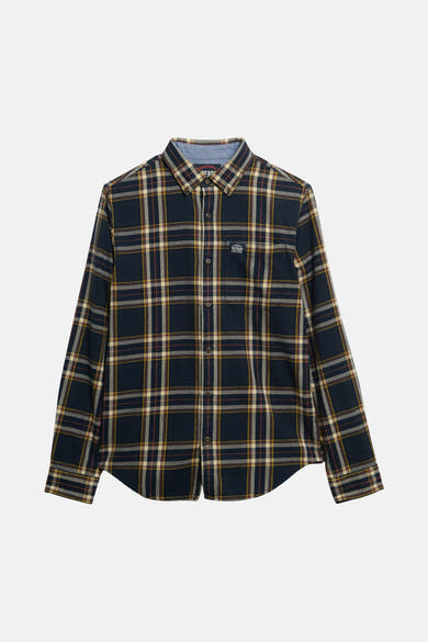 Chemise à manches longues multicolore de SUPERDRY, à carreaux avec poche poitrine.