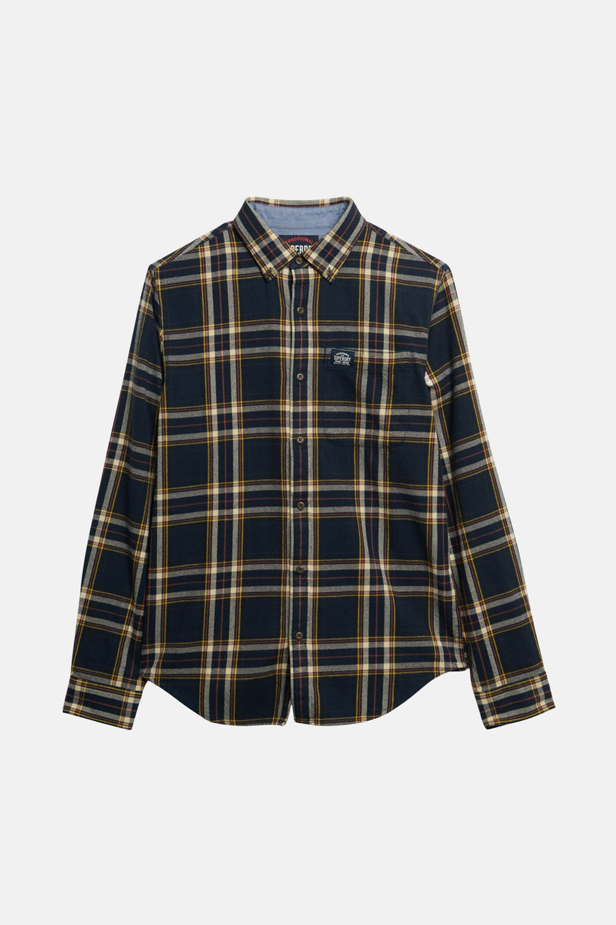 Chemise à manches longues multicolore de SUPERDRY, à carreaux avec poche de poitrine.