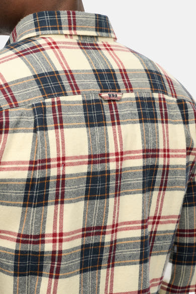 Multikleurig overhemd met lange mouwen van SUPERDRY, met ruitpatroon, achterkant.