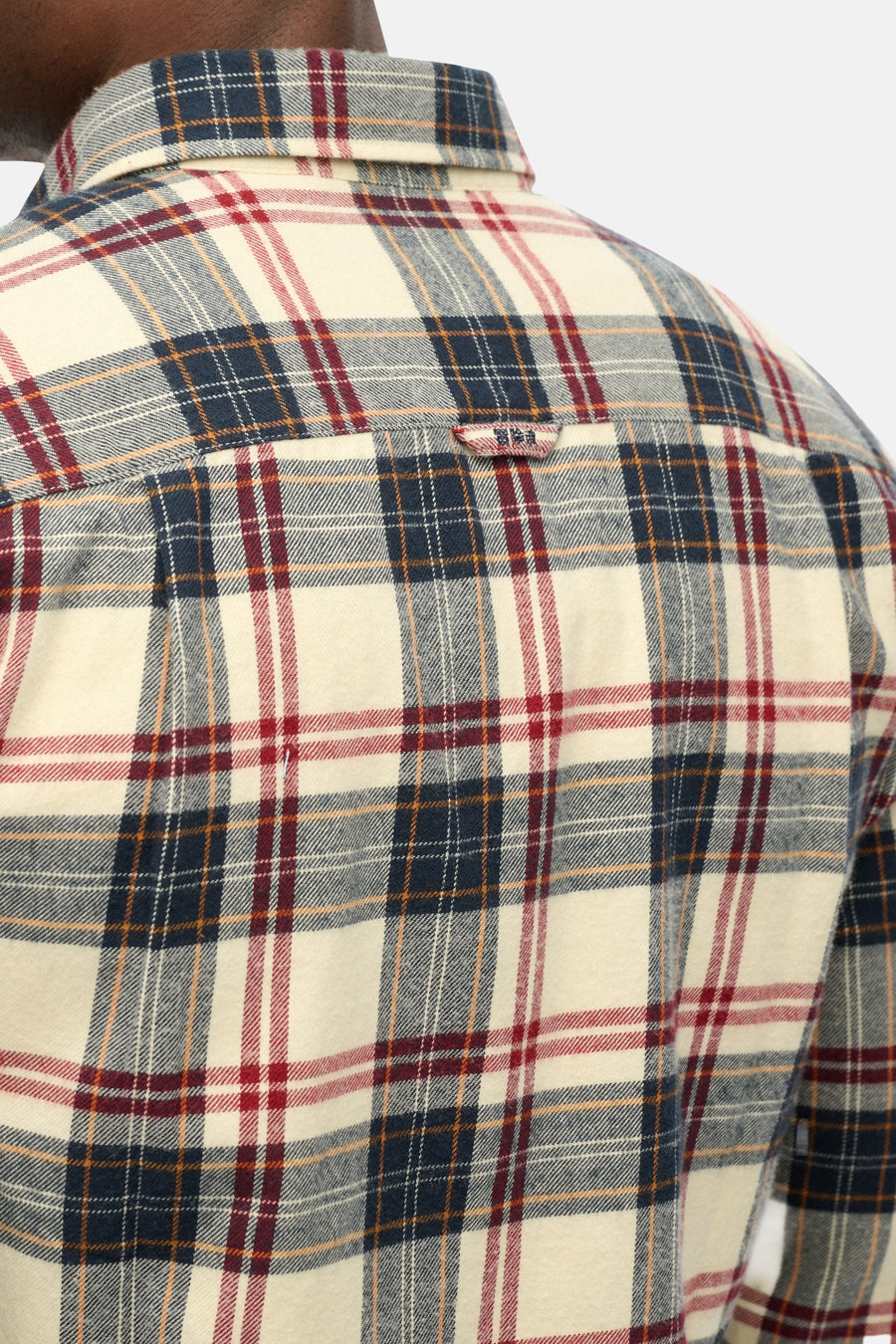 Multikleurig overhemd met lange mouwen van SUPERDRY, met ruitpatroon, achterkant.
