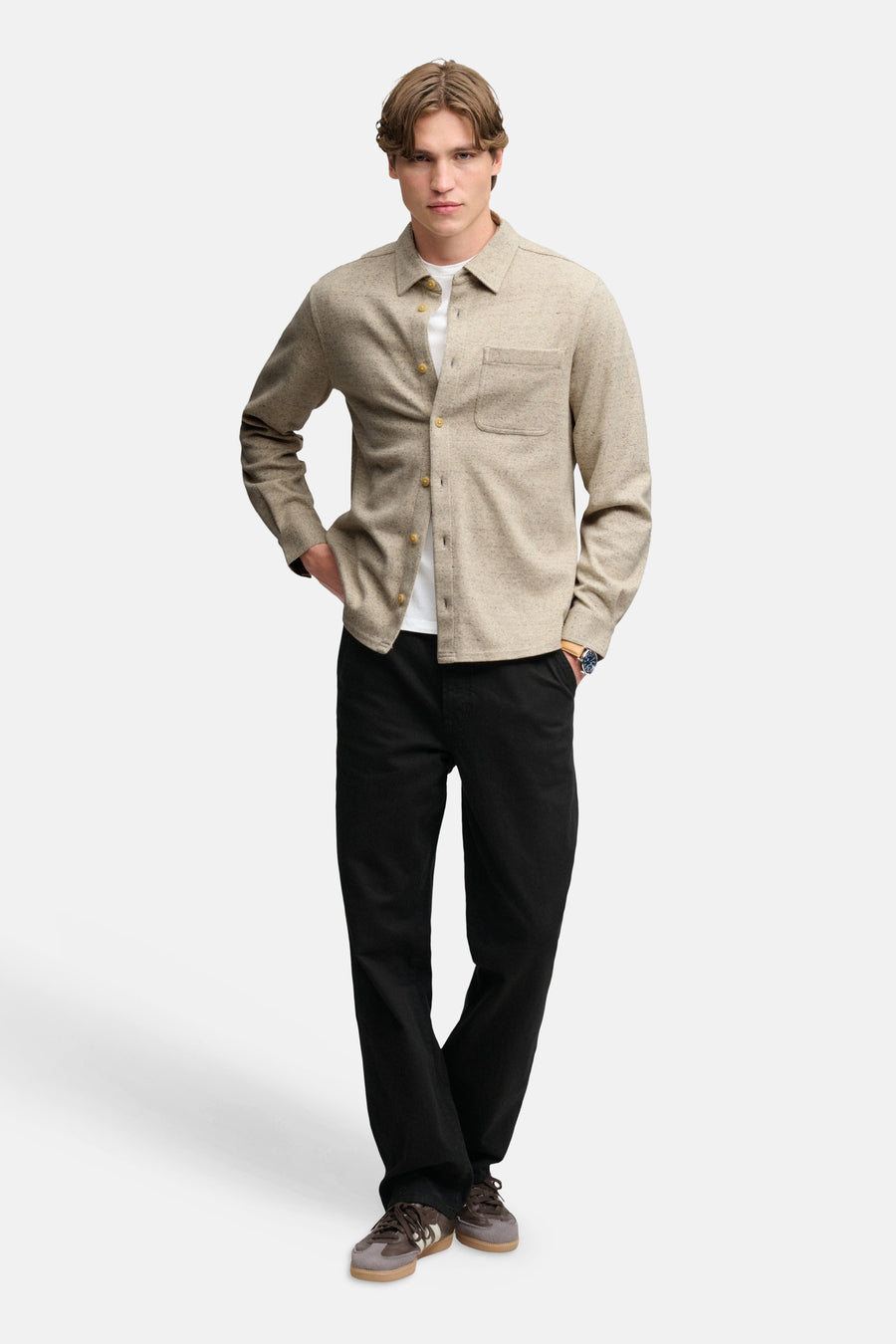 Hemd (lange mouwen) beige - SUPERDRY
