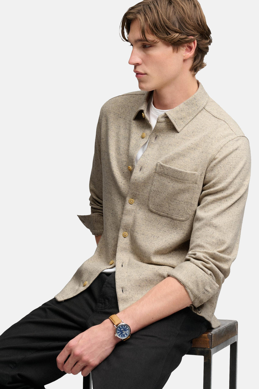 Hemd (lange mouwen) beige - SUPERDRY