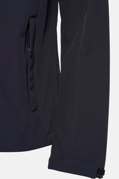 Blauwe regenjas van SUPERDRY, met een ritssluiting aan de linkerkant.