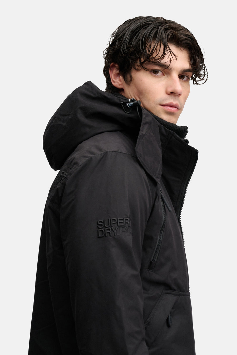 Regenjas zwart - SUPERDRY