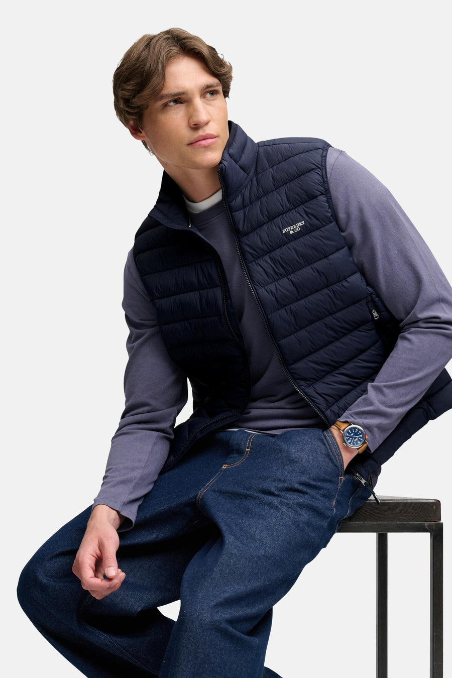 Bodywarmer blauw - SUPERDRY