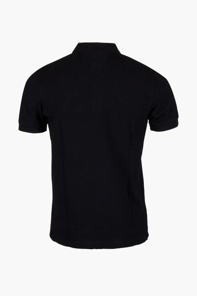 Zwarte FRED PERRY polo, achterkant met kraag en korte mouwen.