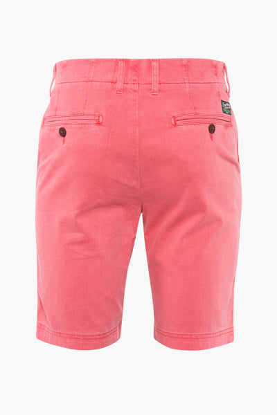 Short rose en coton de SUPERDRY, avec poches arrière boutonnées et étiquette logotée.