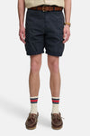 Korte blauwe cargobroek van SUPERDRY met klepzakken en geplooide zomen.