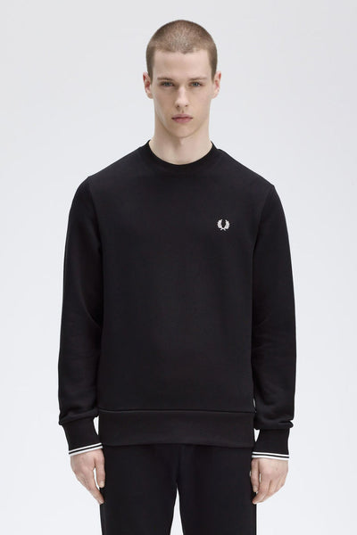 Sweater met ronde hals Zwart - Fred Perry