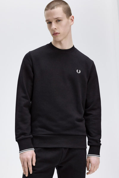 Sweater met ronde hals Zwart - Fred Perry