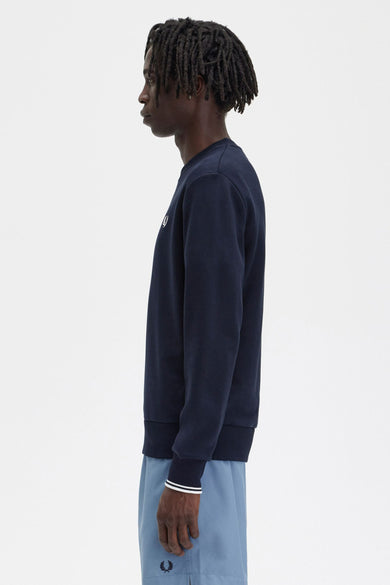 Sweater met ronde hals Blauw - FRED PERRY